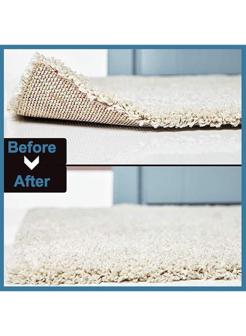 يلا جوي وسادة سجاد لاصقة للسجاد مانعة للانزلاق للأرضيات الصلبة وبلاط الأرضيات الصلبة وبساط المنطقة ،حامل لاصقات السجاد القابلة لإعادة الاستخدام القابلة للغسل (على شكل حرف L) -8 صور - Image 5