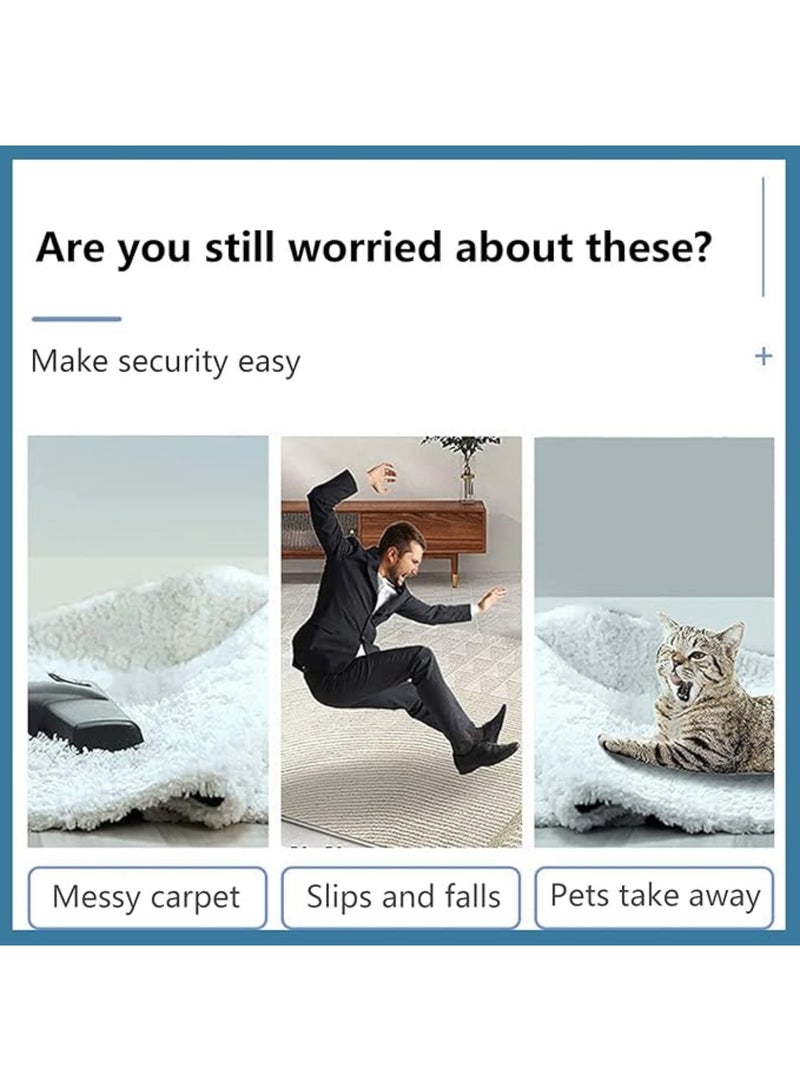 يلا جوي وسادة سجاد لاصقة للسجاد مانعة للانزلاق للأرضيات الصلبة وبلاط الأرضيات الصلبة وبساط المنطقة ،حامل لاصقات السجاد القابلة لإعادة الاستخدام القابلة للغسل (على شكل حرف L) -8 صور - Image 3