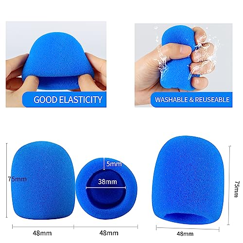 Comemela Pop Filter for Microphone Foam Microphone Covers Disposable Mic Covers for Microphones, 20Pcs Colorful Mic Windscreen Reusable Mic Foam Covers - Image 3
