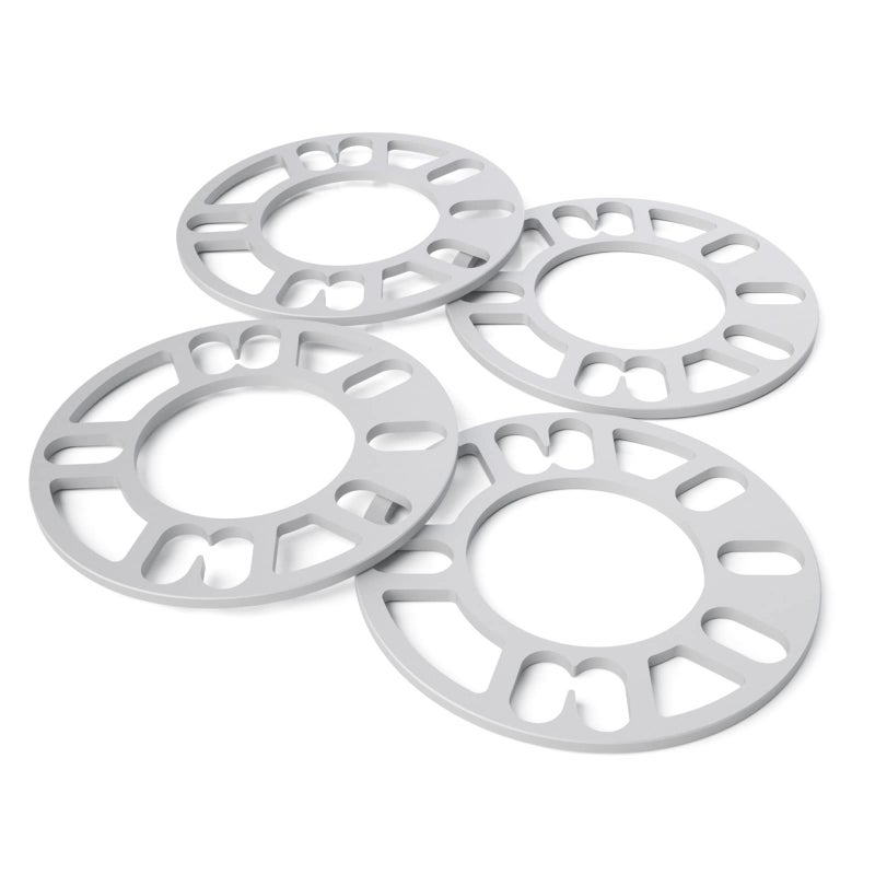 glorider 4Pcs Universal Wheel Spacers 5mm for Most 4 Lug  5 Lug Wheels PCD 98mm to 120mm 4x100 4x108 4x100 5x100 5x108 5x110 5x112 5x1143 5x115 5x120 5x45 5x475 Multiple Bolts Pattern Vehicle