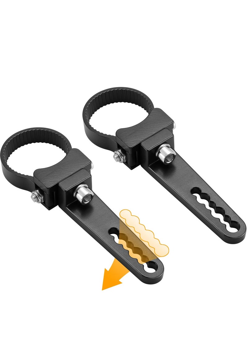 SOLARAE Light Bar Mounts, 1.75 inch Tube Clamp Adjustable, LED Light Mounting Clamps Roll Bar Clamps for Truck UTV ATV RZR, Full 360 Degree Rotation, Universal Fitment of Car Light (Black) (Pack of 2) - Image 1