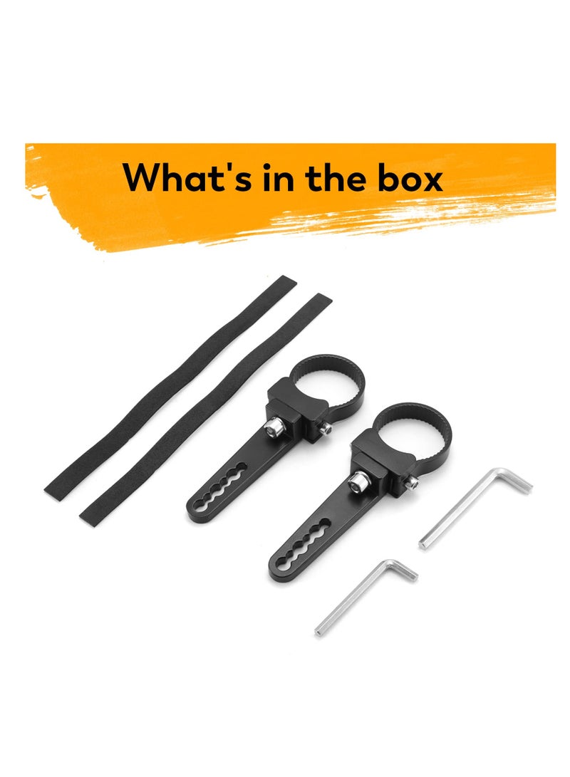 SOLARAE Light Bar Mounts, 1.75 inch Tube Clamp Adjustable, LED Light Mounting Clamps Roll Bar Clamps for Truck UTV ATV RZR, Full 360 Degree Rotation, Universal Fitment of Car Light (Black) (Pack of 2) - Image 5