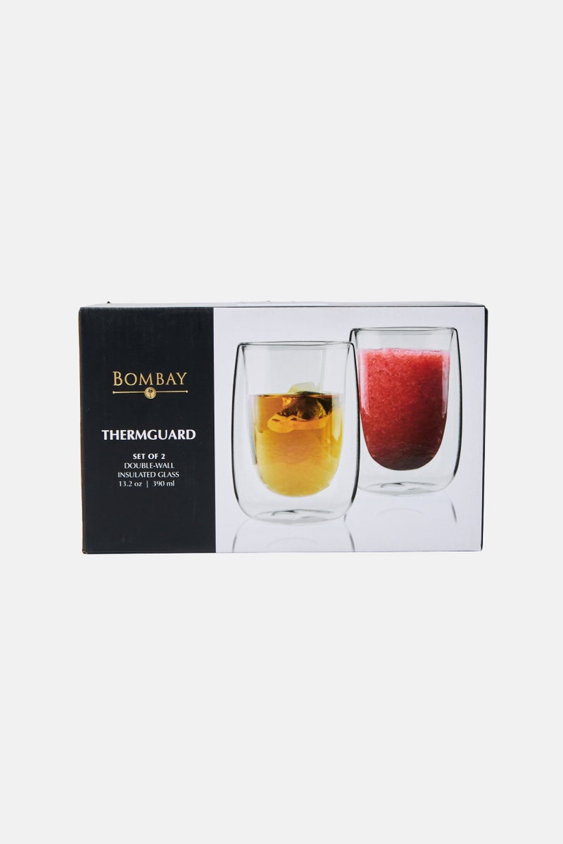 Bombay 2 Pieces Double-Walled Insulated Glass 390 ml, Transparent - Image 2