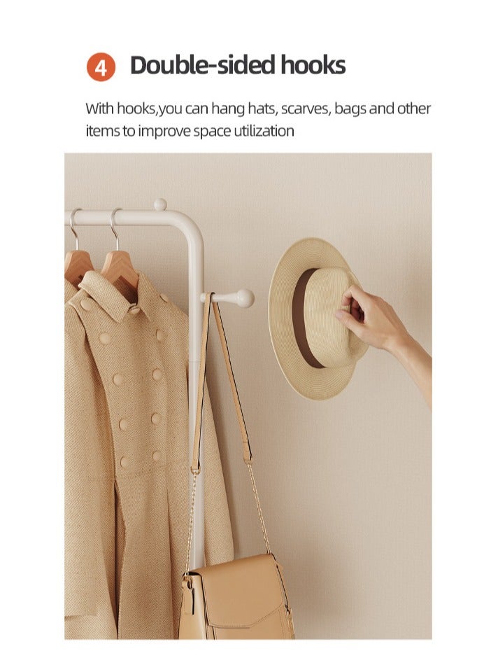 XiuWoo Multifunctional Modern Simple Style Clothes Storage Hanging Wardrobe Coat Rack Shoes Rack with 3 Drawer Organizer Bags For Home Bedroom  - Image 5