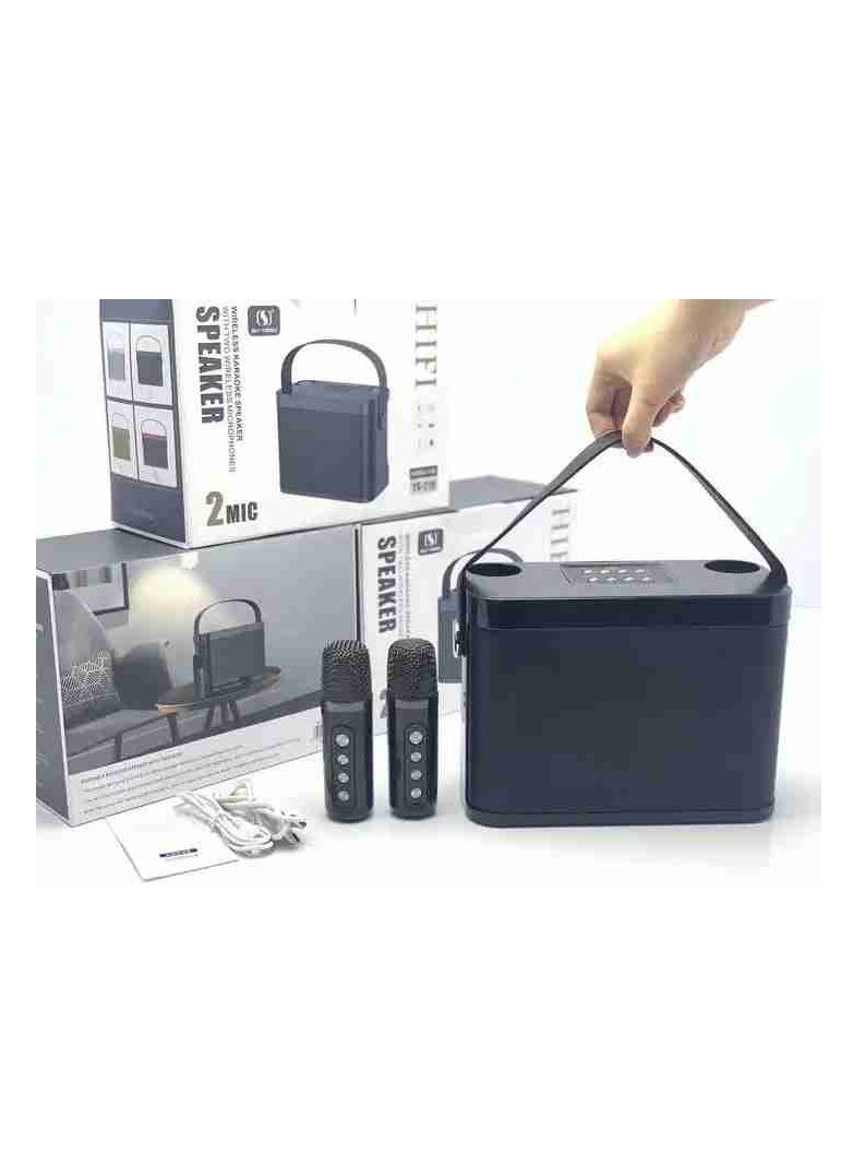 JAJEEK YS-219 Karaoke Machine with 2 Wireless Microphones – 60W Portable Bluetooth Speaker, High-Quality Sound for Karaoke, Parties, Meetings, and Events – Black - Image 2