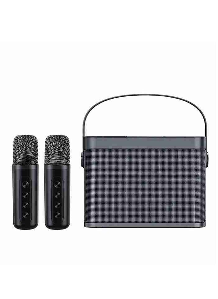 JAJEEK YS-219 Karaoke Machine with 2 Wireless Microphones – 60W Portable Bluetooth Speaker, High-Quality Sound for Karaoke, Parties, Meetings, and Events – Black - Image 3