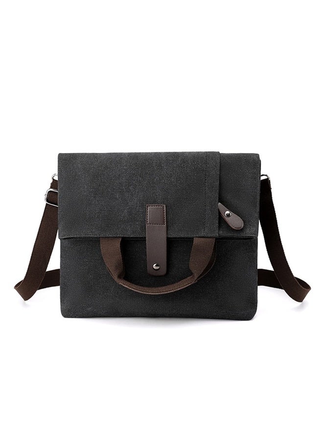 Canvas Shoulder Bag Men's Handbag-black  - Image 1