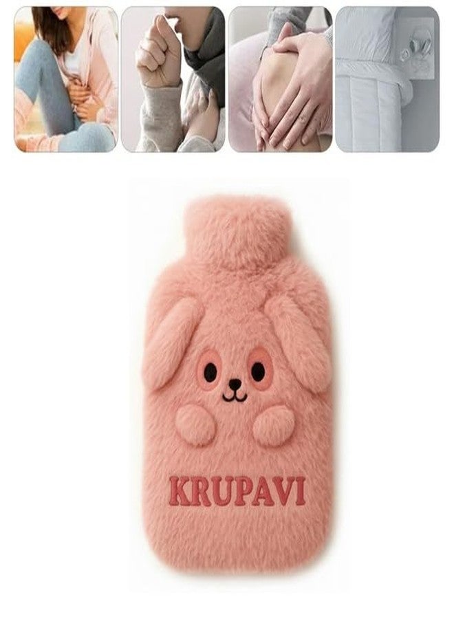 KRUPAVI Hot Water Bag for Pain Relief Period Cramps 1 litre, Hot and Cold Pack Therapy Bag, Warm Water Bag Bottle for Periods, Hot Water Shake Bag with Soft Cover (Pink) - Image 5