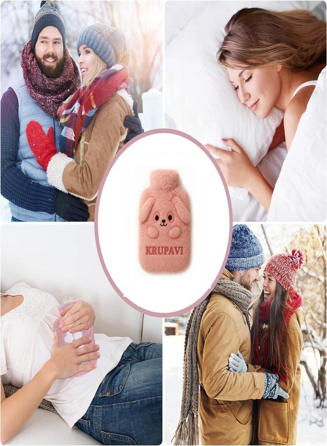 KRUPAVI Hot Water Bag for Pain Relief Period Cramps 1 litre, Hot and Cold Pack Therapy Bag, Warm Water Bag Bottle for Periods, Hot Water Shake Bag with Soft Cover (Pink) - Image 4