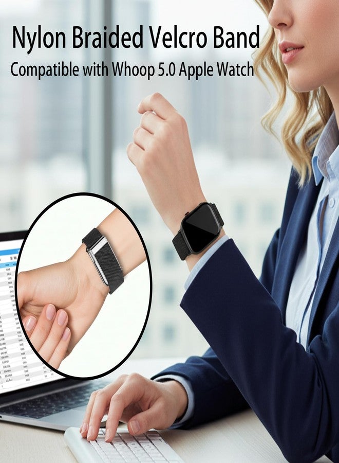 فيتسنت سوار معصم بديل فائق النعومة متوافق مع سوار Whoop 5.0 وساعة Apple Watch، سوار معصم متوافق مع ساعة Apple Watch 44/45/46/49 مم وساعة Whoop MG (MG) - Image 5