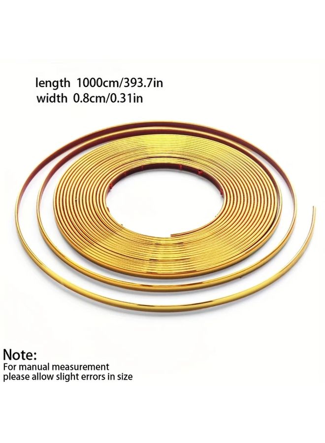 Golden Self Adhesive PVC Wallpaper Border Decoration Strip Easy Peel And Stick - Image 1
