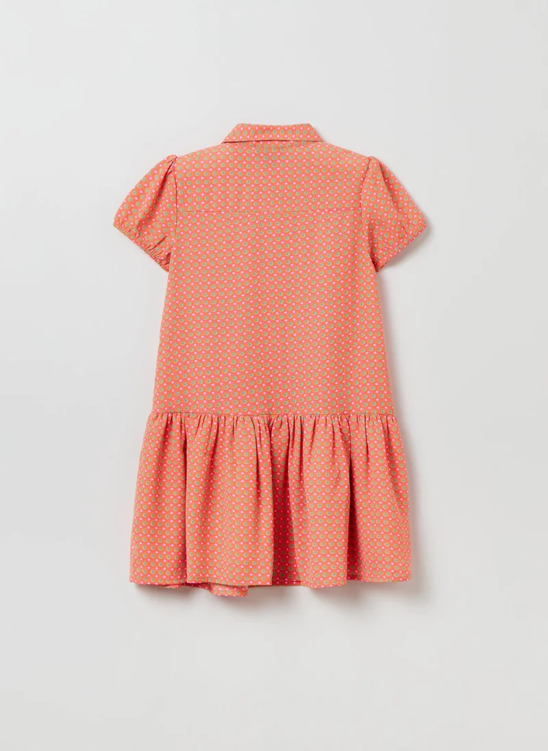 او في اس OVS Shirt Dress With Geometric Print