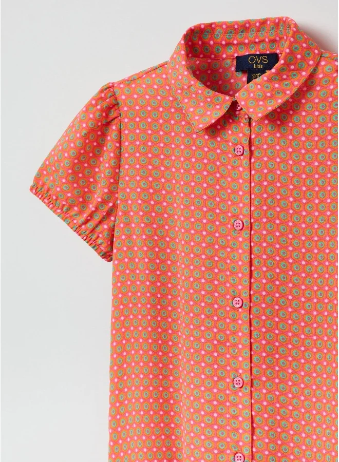 Ovs Floral Collar Mini Dress
