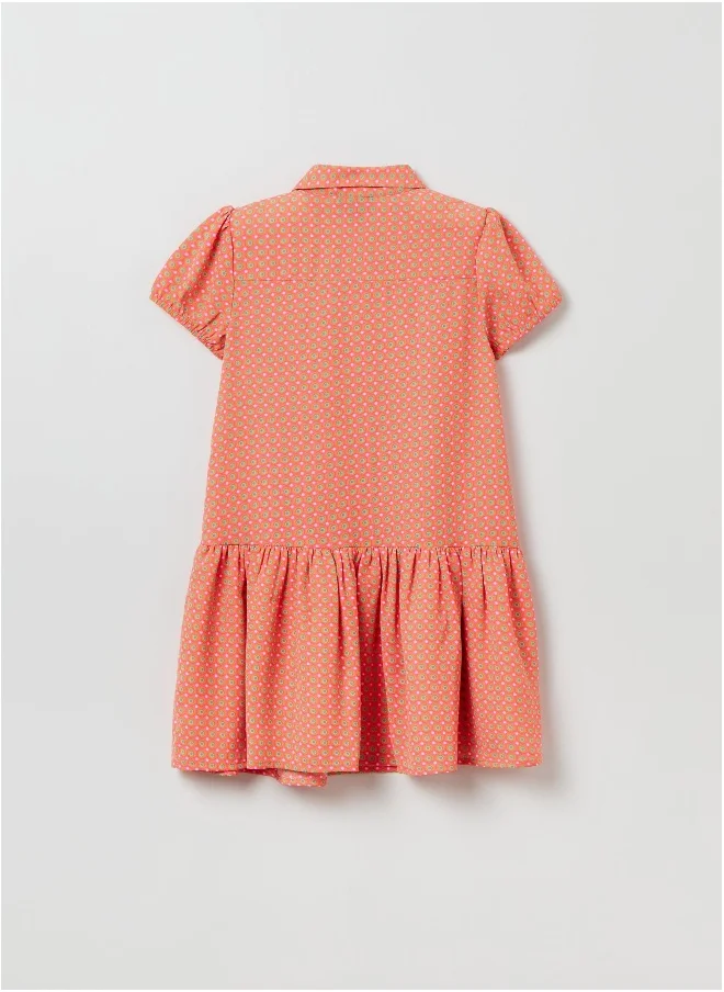 او في اس OVS Shirt Dress With Geometric Print