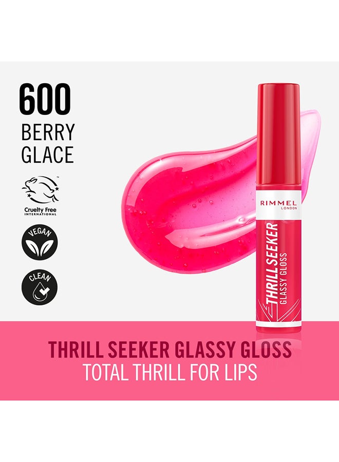 RIMMEL LONDON Thrill Seeker Glassy Gloss Lip Gloss - 600 - Berry Glace - Image 2