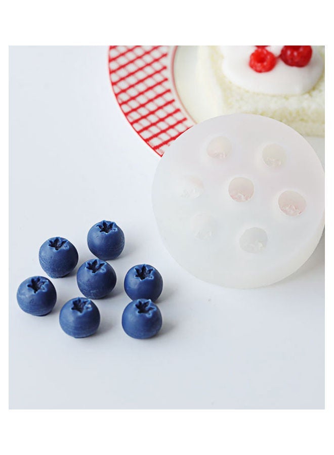 NIBEMINENT Heat-resistant Silicone Fruit Blueberry Mold White 10x10x3cm - Image 3