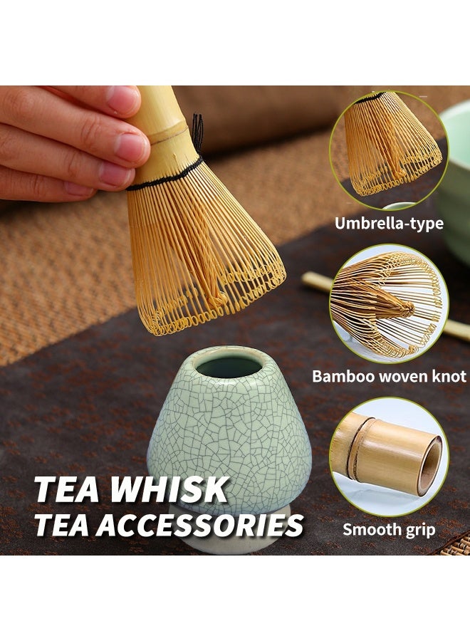 7-Piece Matcha Tools Kit, Japanese Tea Set Gift Box, Includes Matcha Latte Cup Bowl Bamboo Whisk Scoop Holder Stainless Steel Sifter And Waterproof Mat  - Image 4