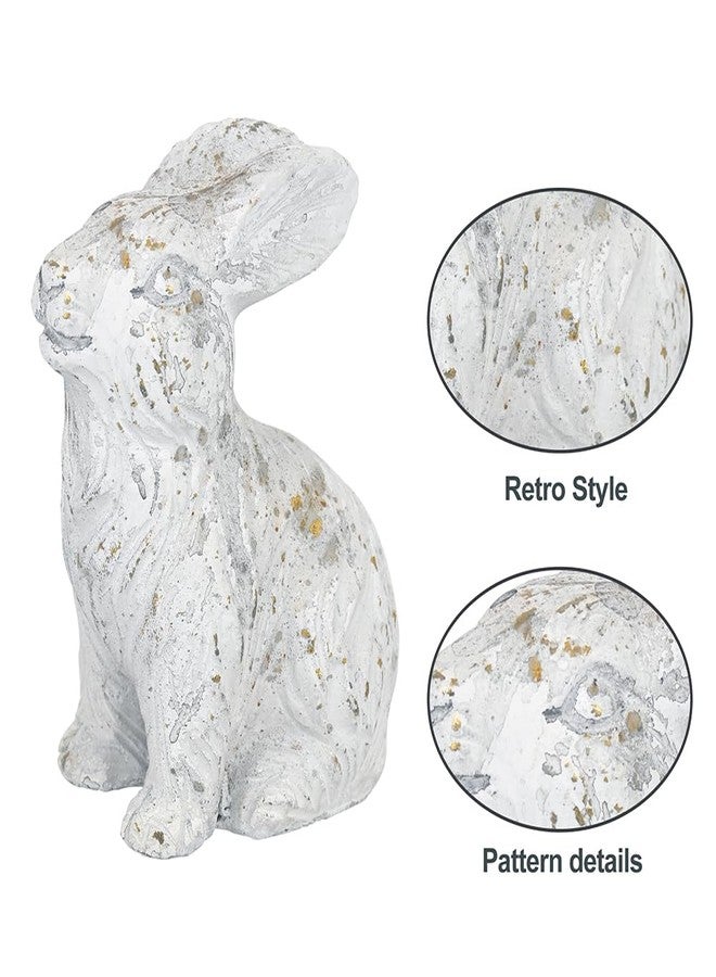 All Chic Cement Rabbit Statues (White) - Image 3