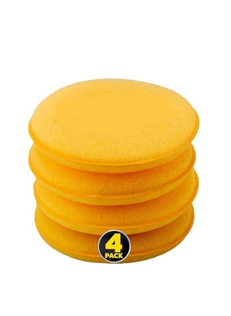 Generic 4 Foam Applicator Pads, 4 Count - Ultra-Soft Hand Applicators with a Tight-Cell Foam Construction for a Smooth Application of Waxes, Polishes, Tire Dressing, Protectants and More, 4 Pack  - Image 1