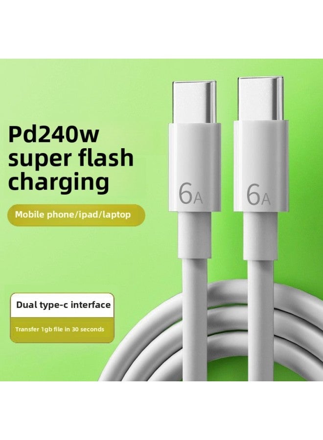 Double-head Typec Data Cable PD Car Fast Charging Wire 240W For Huawei For Xiaomi Notebook Computer C-c Long-Color:240w 【double-head Type-c】- 1m 【one Pack】  - Image 3