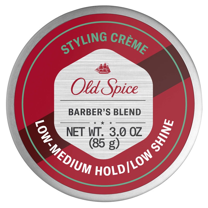 Old Spice Hair Styling Cream for Men, Low-Medium Hold/Low Shine, Barber's Blend Infused with Aloe, 3 Ounce - Image 1