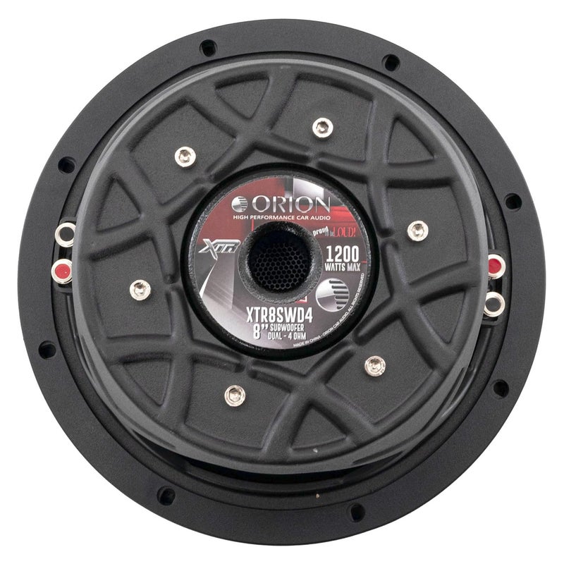 Orion XTR Series XTR8SWD4 Free Air Slim Shallow Mount 8â€ Car Subwoofer, 1200W Max Power, 300W RMS, Dual 4 Ohm, UV Coated Cone, NBR Surround â€“ OEM Sub Replacement Compact for Lexus, BMW, Nissan, & More - Image 5