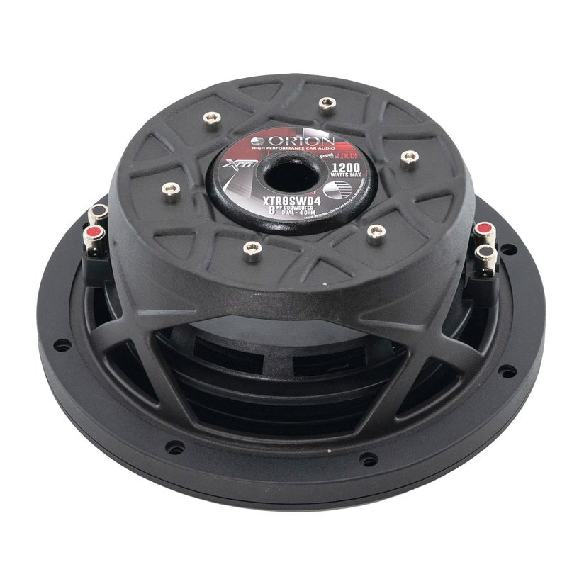 Orion XTR Series XTR8SWD4 Free Air Slim Shallow Mount 8â€ Car Subwoofer, 1200W Max Power, 300W RMS, Dual 4 Ohm, UV Coated Cone, NBR Surround â€“ OEM Sub Replacement Compact for Lexus, BMW, Nissan, & More - Image 4