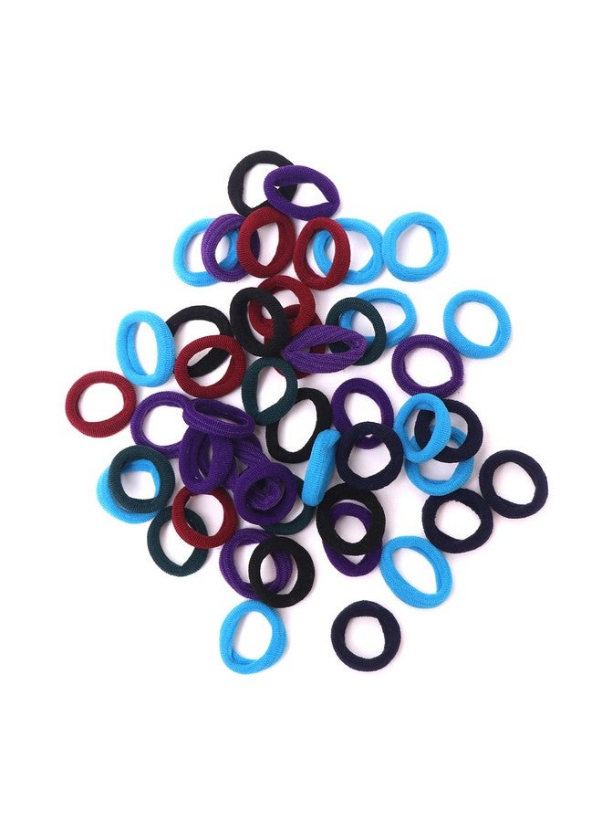 Honbon Hair Rubber Bands Hair Bands Cotton Elastic Rubber Bands Accessories for Women and Girls Multi Color (Pack of 48) - Image 1