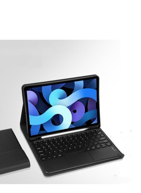2021 11 Pro Round Keycap Wireless Bluetooth Touch Keyboard Case for Apple iPad