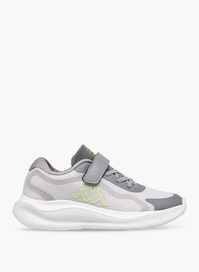 Kappa Boys' Logo Print Sport Shoes with Hook and Loop Closure