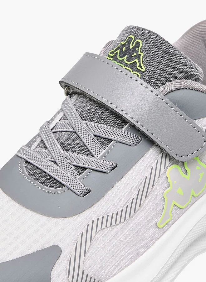 Kappa Boys' Logo Print Sport Shoes with Hook and Loop Closure