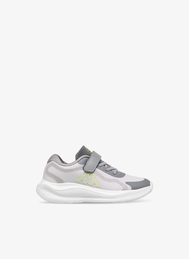 Kappa Boys' Logo Print Sport Shoes with Hook and Loop Closure