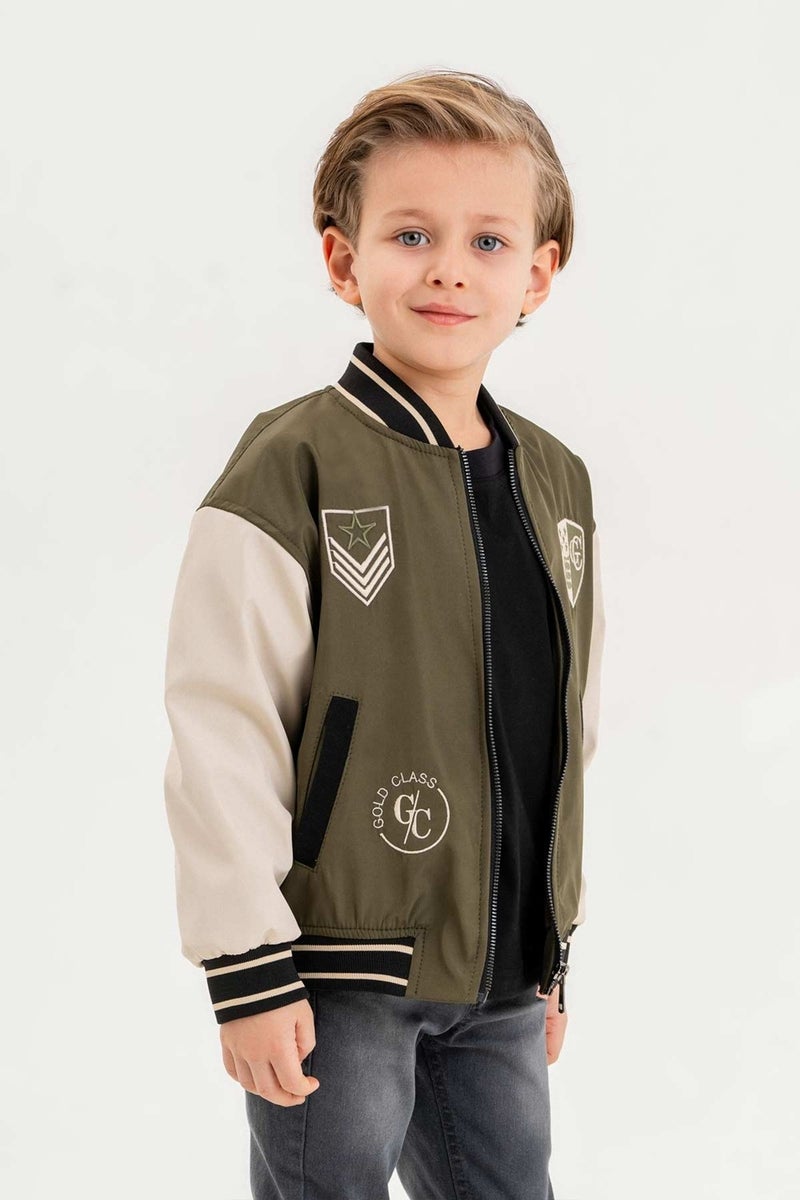 Gold Class Kidswear Gold Class Embroidered Double Pocket Waterproof College Boys Jacket  - Image 3