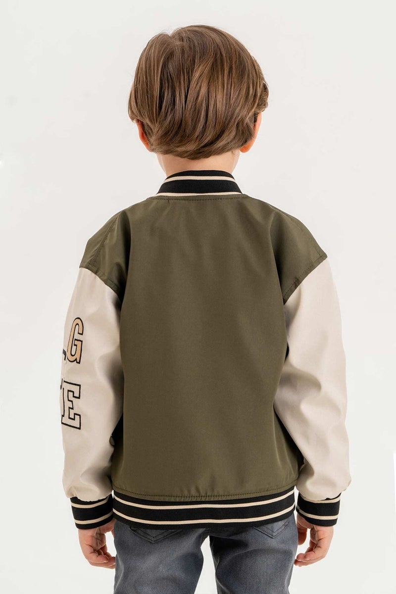 Gold Class Kidswear Gold Class Embroidered Double Pocket Waterproof College Boys Jacket  - Image 5