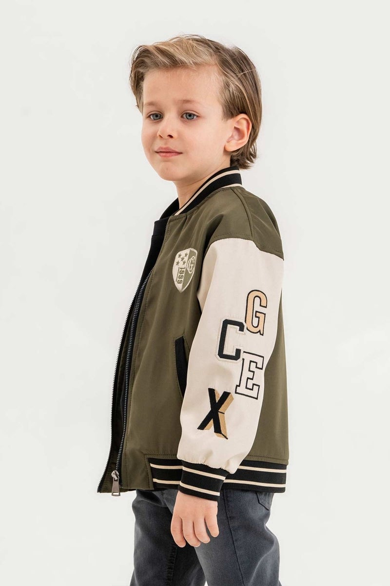 Gold Class Kidswear Gold Class Embroidered Double Pocket Waterproof College Boys Jacket  - Image 4