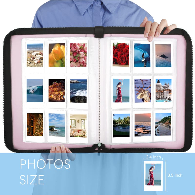 Ruibytree 540 Pockets Photo Album Book for Fujifilm Instax Mini 12 11 9 99 90 8+8 7+ 50s 40 25 26 EVO Instant Camera  Polaroid Snap/Snap Touch/PIC-300P/Z2300/ SocialMatic Zip Instant Printer (Pink) - Image 3