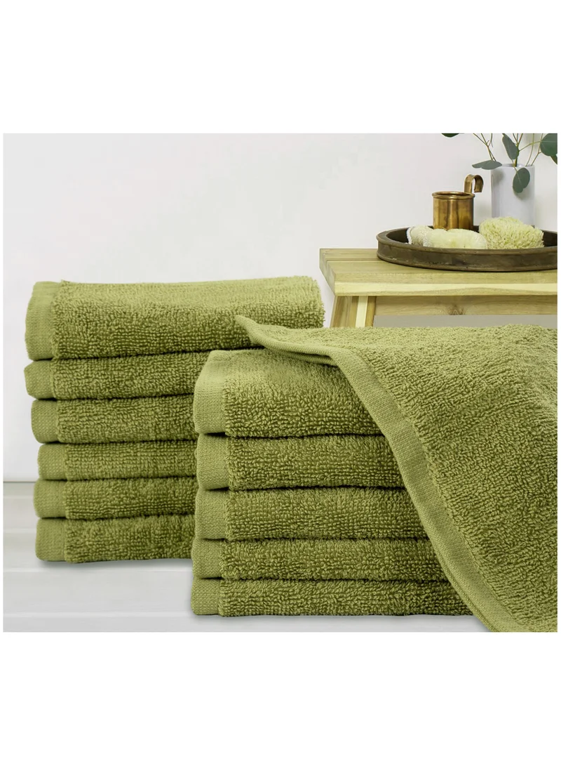 Bliss Casa Bliss Casa 100% Combed Cotton Washcloths (12 Pack, 30 x 30 CM) - 500 GSM Washcloth, Face towel Set Highly Absorbent Quick Dry and Soft Towels
