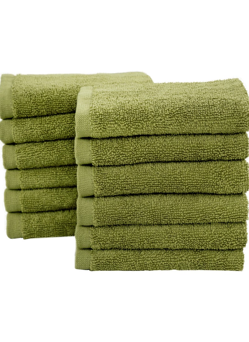 Bliss Casa Bliss Casa 100% Combed Cotton Washcloths (12 Pack, 30 x 30 CM) - 500 GSM Washcloth, Face towel Set Highly Absorbent Quick Dry and Soft Towels  - Image 2