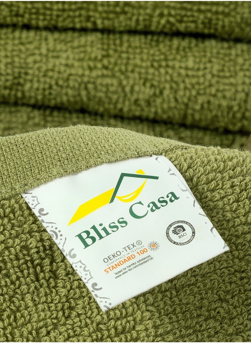 Bliss Casa Bliss Casa 100% Combed Cotton Washcloths (12 Pack, 30 x 30 CM) - 500 GSM Washcloth, Face towel Set Highly Absorbent Quick Dry and Soft Towels  - Image 5