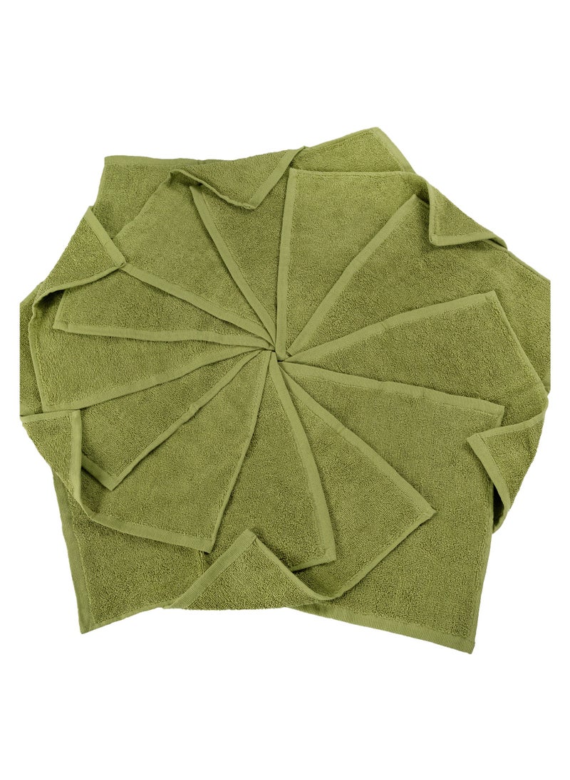 Bliss Casa Bliss Casa 100% Combed Cotton Washcloths (12 Pack, 30 x 30 CM) - 500 GSM Washcloth, Face towel Set Highly Absorbent Quick Dry and Soft Towels  - Image 3
