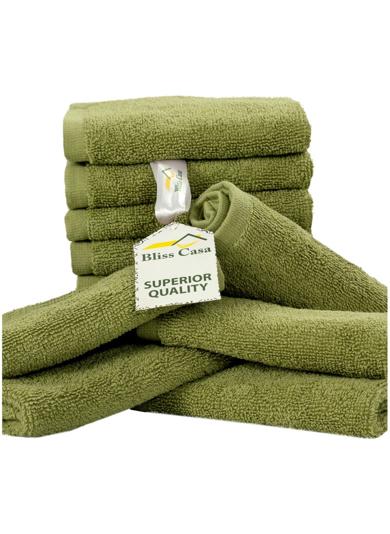 Bliss Casa Bliss Casa 100% Combed Cotton Washcloths (12 Pack, 30 x 30 CM) - 500 GSM Washcloth, Face towel Set Highly Absorbent Quick Dry and Soft Towels  - Image 1