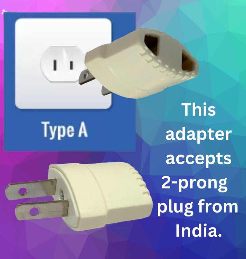WOWSOME WOWSOME US Conversion Universal Plug for Convert Indian Pin to USA Japan Canada Philippines Power Socket Type A 10A Pack of 2 White - Image 2