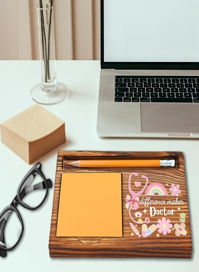 MFOMFO Doctor Appreciation Gift, Cute Medical Office Desk Decor, Best Thank You Gift for Doctors, Doctor's Day Gifts for Doctor, Hospital Staff & Medical Professionals Self-Stick Note Pad Holder-LBB44 - Image 3