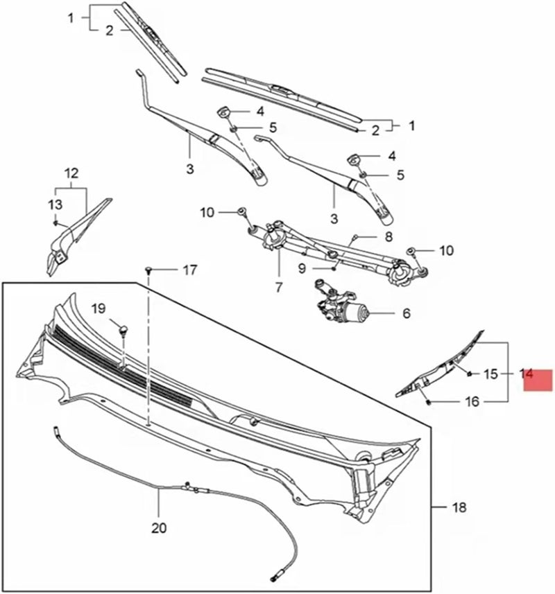 Wivplex Windshield Wiper Arm Cover for Chevrolet Equinox - Image 4
