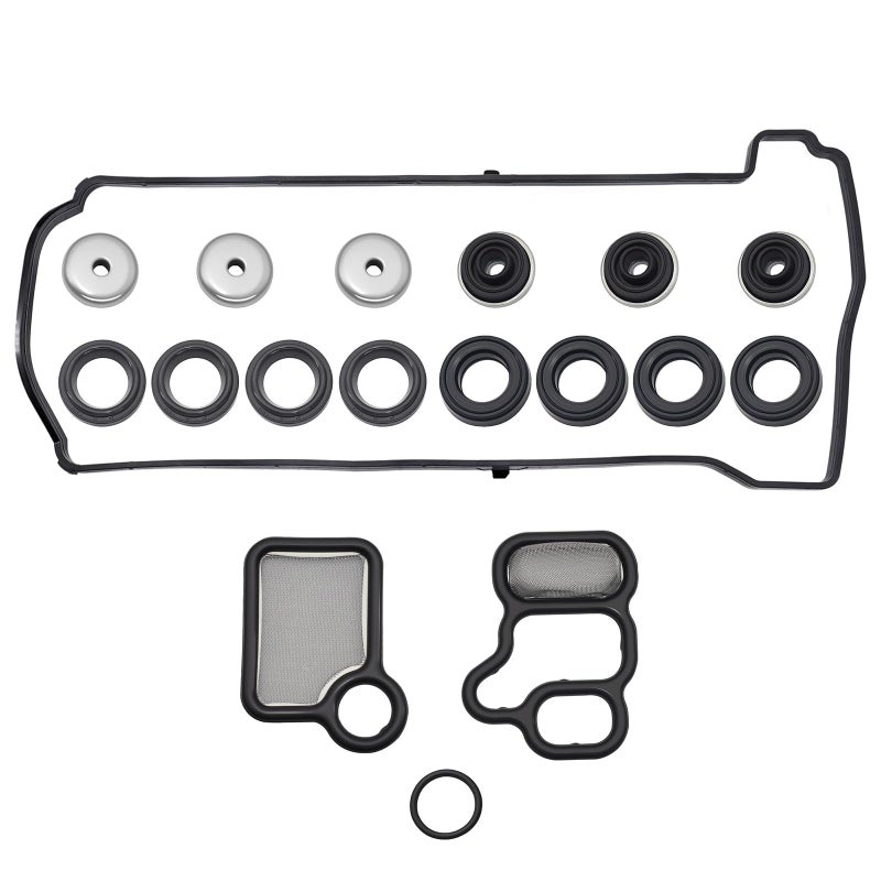 Sorello Engine Cylinder Valve Cover Gasket Set Compatible with Acura CSX RDX RSX TSX for Honda Accord Civic CR-V Element - Replace VS50614R ES73071 - Image 1