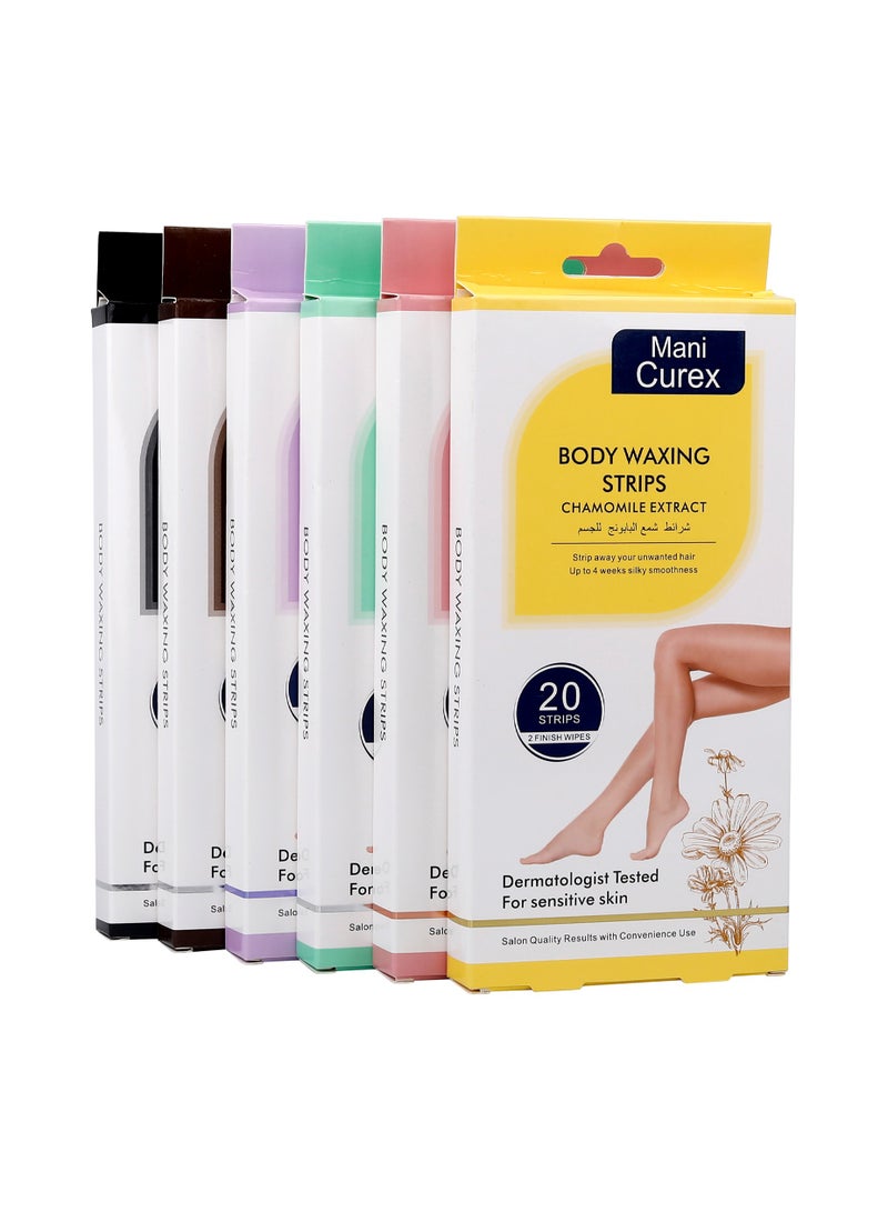 Mani Curex Wax Strips For Hair Removal, Double Sides Waxing Strips With Chamomile  Gentle And Soothing At Home Waxing Kit For Face Legs Arms Underarm Body Wax Strips Hair Removal For Men & Women - Image 2