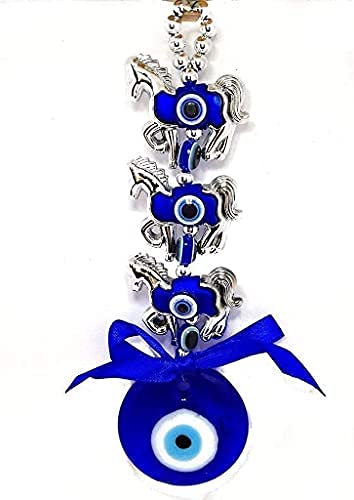 Ripe India Nazar Suraksha Turkish Evil Eye Talisman Door Wall Car Hanging Amulet (Blue Eyes) - Image 5