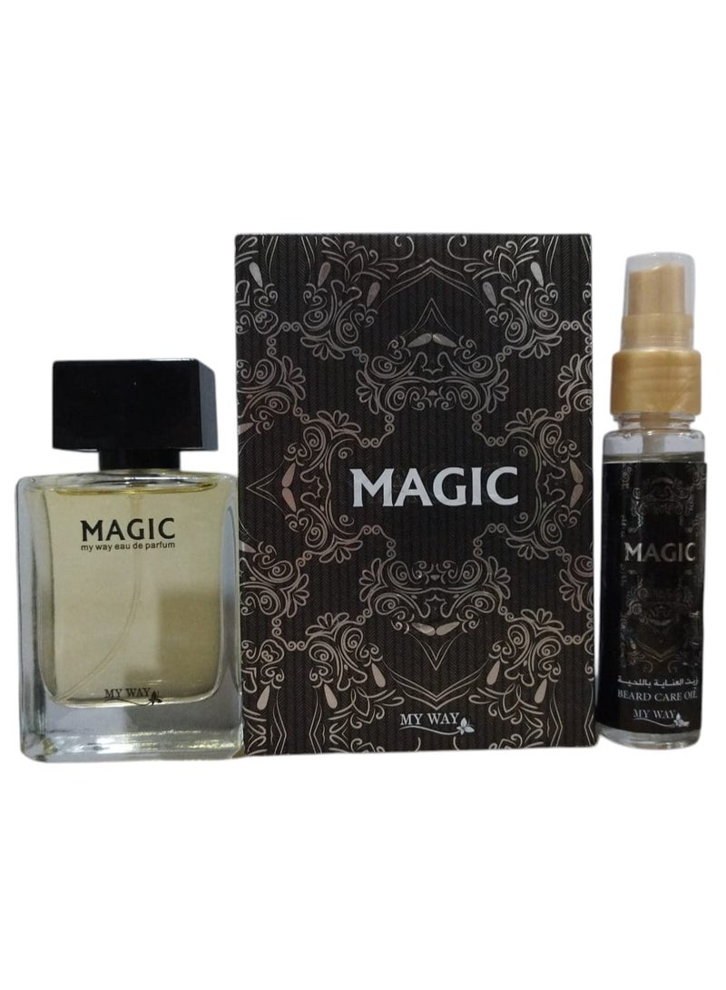 Magic Gift Set Of (Eau De Parfum 50ML&Beard Care Oil 35ML) For Men