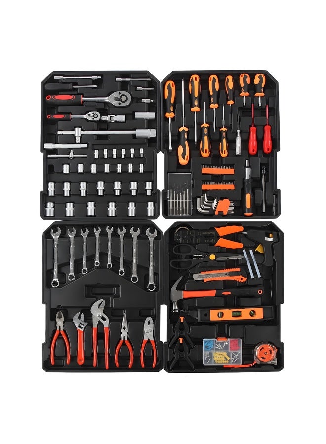 DEFAONS 187-Piece Professional Tool Kit with Carry Case, Socket Set, Screwdrivers, Wrenches, Pliers, Hammer, Hex Keys, Measuring Tools, Home Repair & Automotive Maintenance Hand Tool Set - 43151 - Image 2