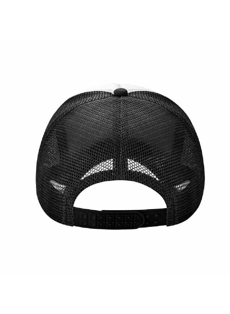 برينت شوب فور مي قبعة شبكية من الفوم من موفمبر مع إغلاق بلاستيكي قابل للتعديل للرجال والنساء - قبعة أنيقة بتصميم شارب - مثالية لحملات التوعية من موفمبر - Image 3